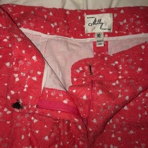 Milly Pink High rise Lace Shorts
